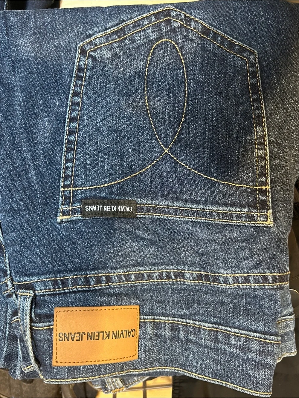 Calvin Klein Jeans Dark Blue Straight-Leg Jeans